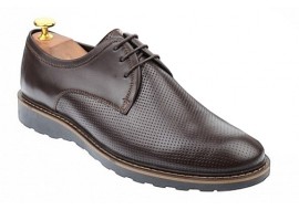 Pantofi barbati casual din piele naturala Maro inchis Marimea 41